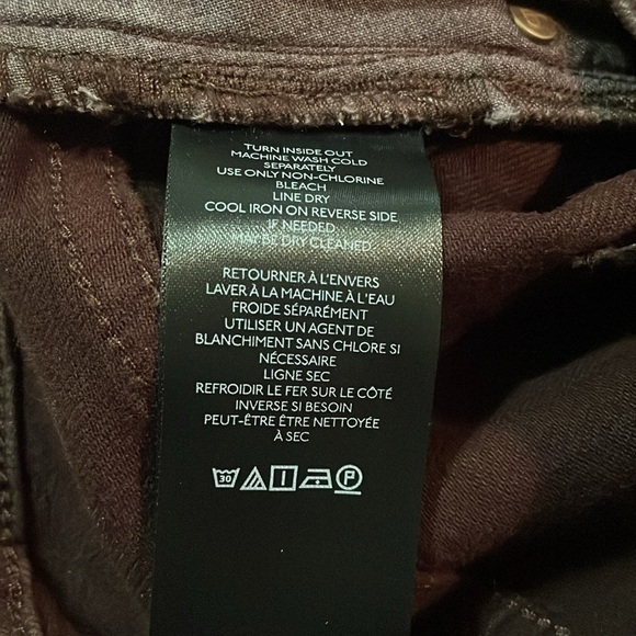 NWT Anthropology Burgundy Madi Front Slit Coated Denim Skirt Size 14 - Picture 11 of 14